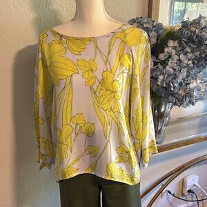 Silky cupro floral blouse sz XS